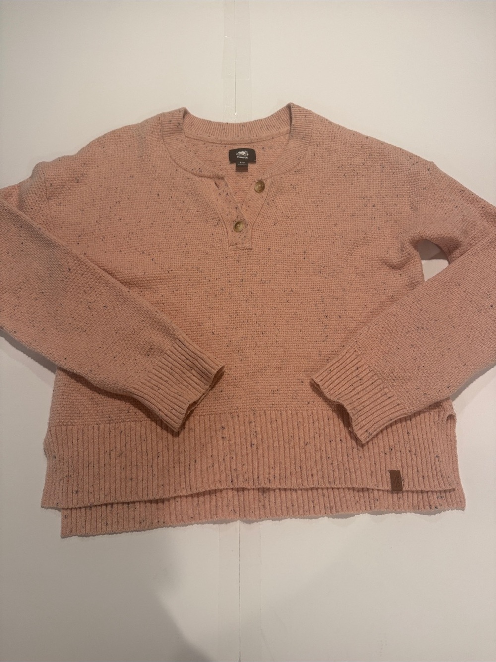 Roots Cozy Pink and Speckled Sweater